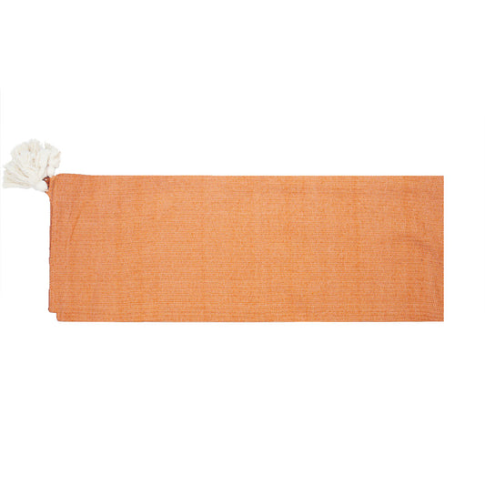 PIE DE CAMA NARANJA SOBRE BLANCO