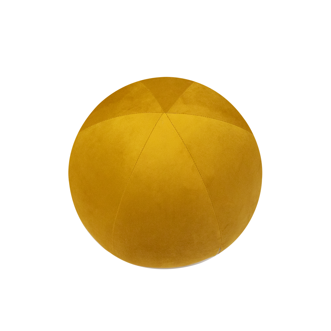 PILLOW BALL VELVET MOSTAZA