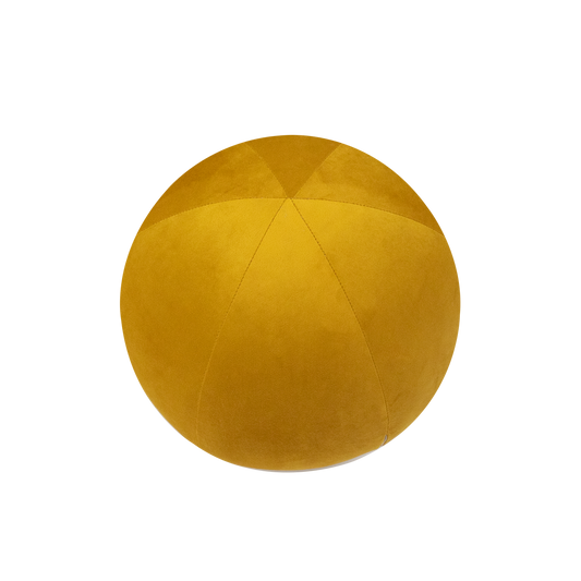 PILLOW BALL VELVET MOSTAZA