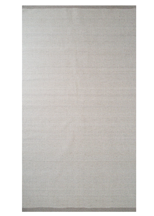 TAPETE DE LANA DE LINEAS GRISES Y BEIGE