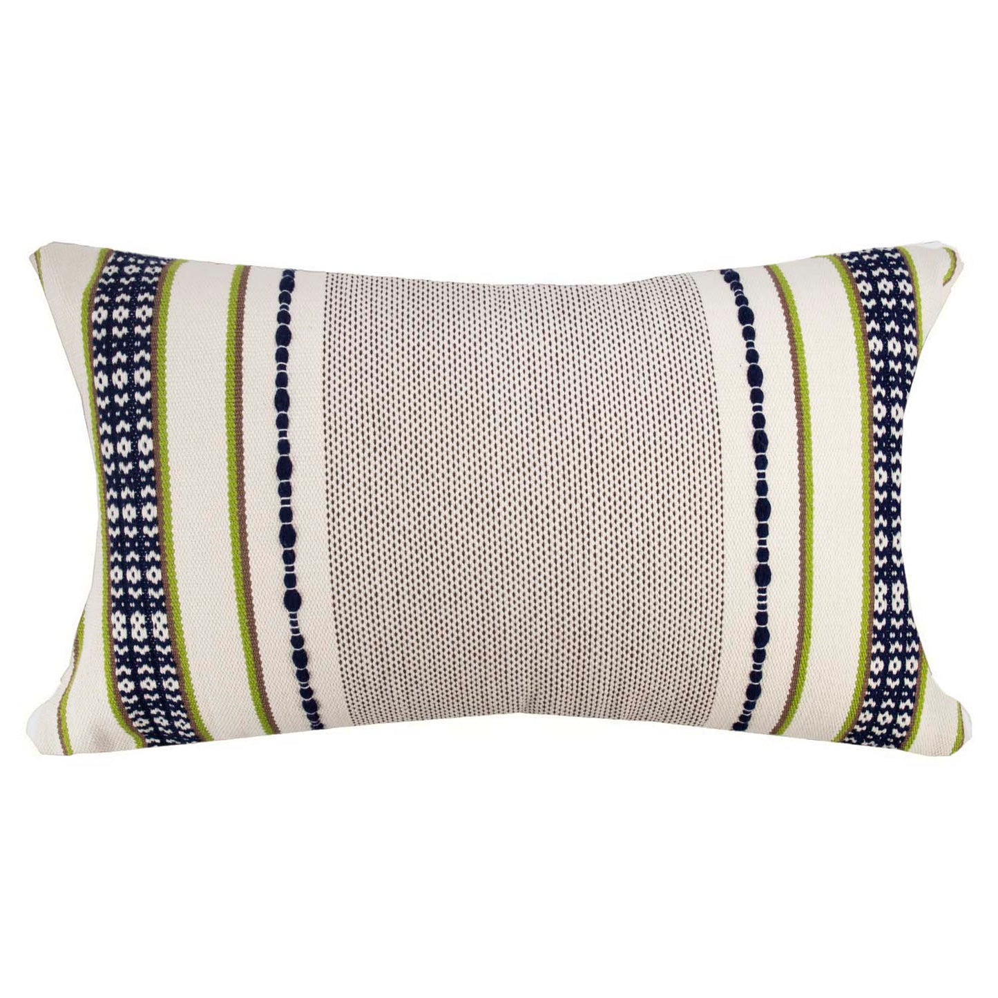 RECTANGULAR CON FRANJAS AZULES Y VERDES